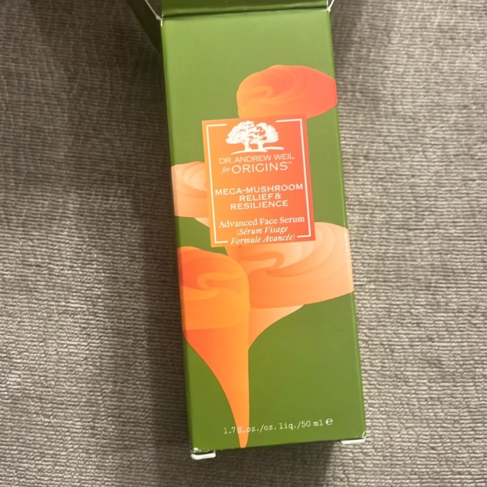 NIB NEW Origins Mega Mushroom Relief & Resilience Advanced Face Serum 1.7 oz